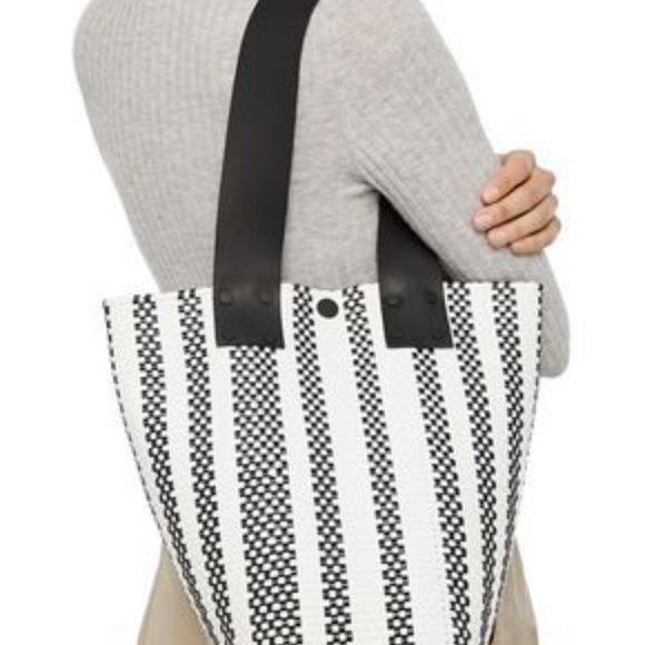 Truss Striped Checkered Le Sac Leather Shoulder Bag [Originally $375] - Picture 4 of 4